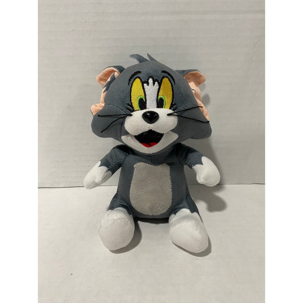 Tom and Jerry Plush Toy Cartoon Character Stuffed Animal Grey 7.5"